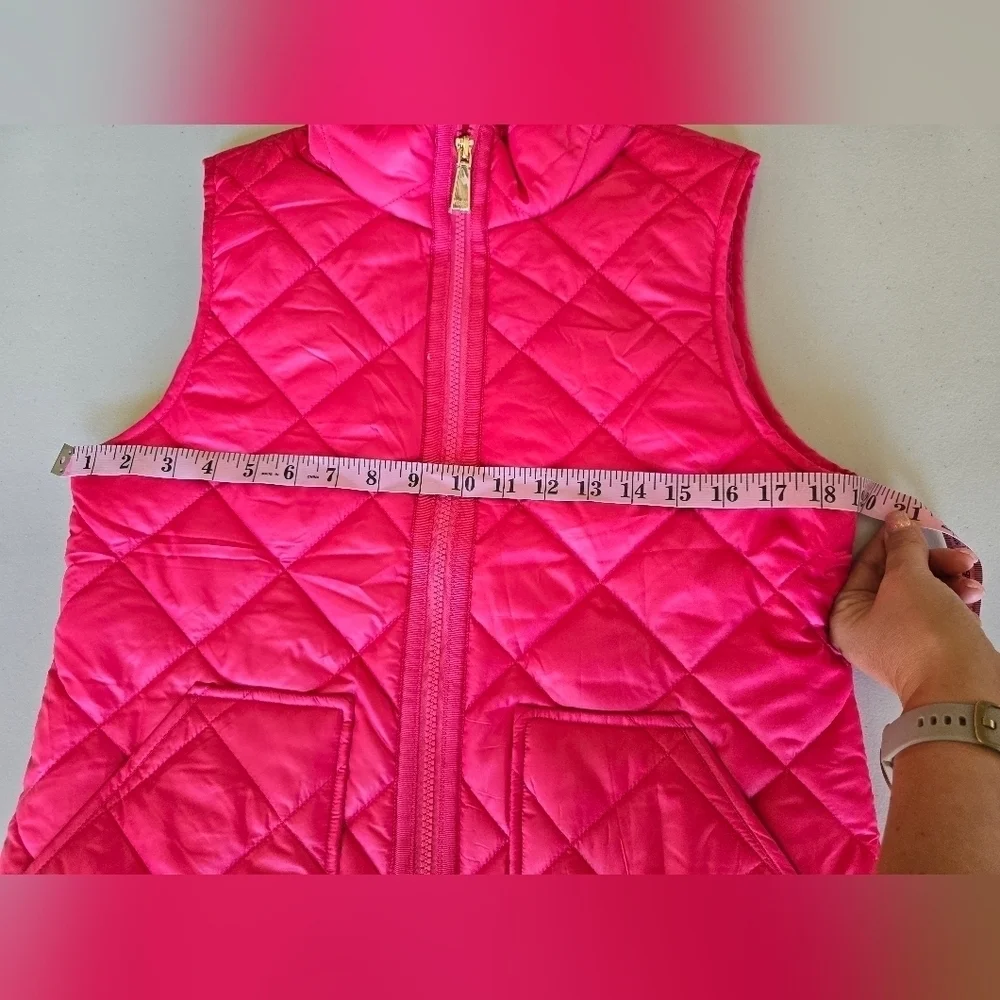 NWOT Kate Spade Pom Pom Pink Quilted Vest Women's Size S.